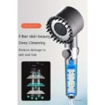 turbocharged shower head pommeau de douche turbocompressé avec 3 modes filtre de massage