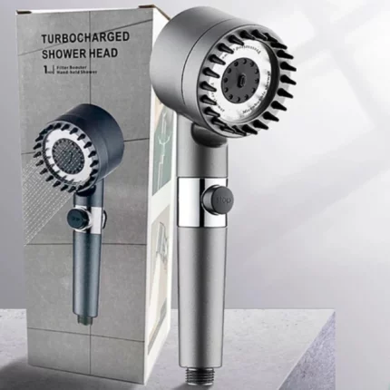 turbocharged shower head pommeau de douche turbocompressé avec 3 modes filtre de massage