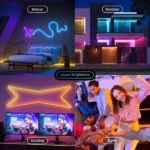 tuya ruban led rgb néon intelligent wifi et bluetooth 5m 96led
