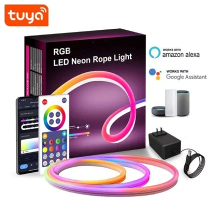 tuya ruban led rgb néon intelligent wifi et bluetooth 5m 96led