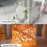 veilleuse tulipe lampe de nuit décorative led 3d 2en1