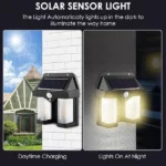 applique murale solaire 2 lampes led bk-618-2 avec détecteur capteur de mouvement
