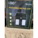 applique murale solaire 2 lampes led bk-618-2 avec détecteur capteur de mouvement