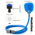 brosse à gants de nettoyage bain et massage 2en1 en silicone pour animaux de compagnie