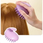 brosse de massage de cuir chevelu et shampooing en silicone