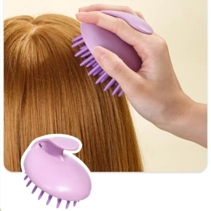 brosse de massage de cuir chevelu et shampooing en silicone
