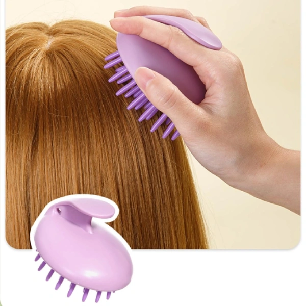 brosse de massage de cuir chevelu et shampooing en silicone