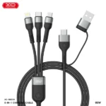 câble de données et charge rapide multifonctionnel xo nb254 60w 1.2m
