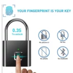 cadenas verrou intelligent anti-vol à empreinte digitale rechargeable