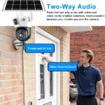 Caméra de Surveillance Solaire 4G/WiFi PTZ 8MP 4K Double Objectif Zoom X10 V380 Pro – Image 5