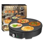 crêpière électrique pancake maker professionnelle sokany sk1003 1200w noir