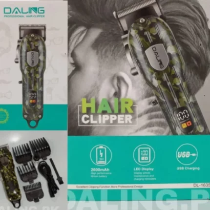 daling dl-1635 camo militaire tondeuse cheveux professionnelle rechargeable led