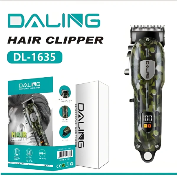 daling dl-1635 camo militaire tondeuse cheveux professionnelle rechargeable led