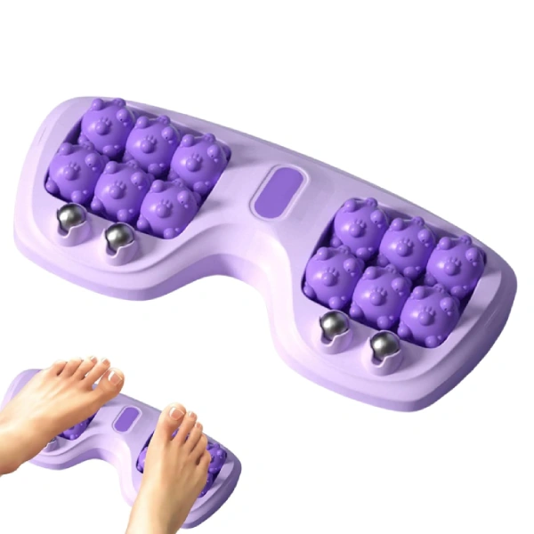double rouleau de massage portable pour pieds, soulagement douleurs, réflexologie, amélioration circulation sanguine