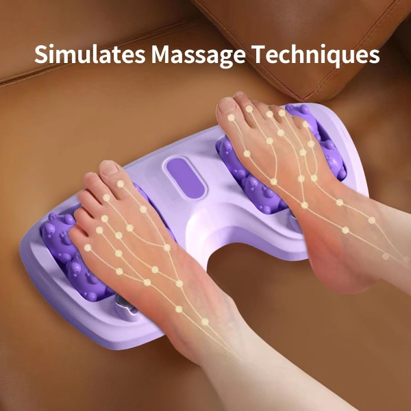 double rouleau de massage portable pour pieds, soulagement douleurs, réflexologie, amélioration circulation sanguine