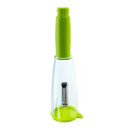éplucheur magique kitchencorner magic peeler avec récupérateur de pelures en acier inoxydable