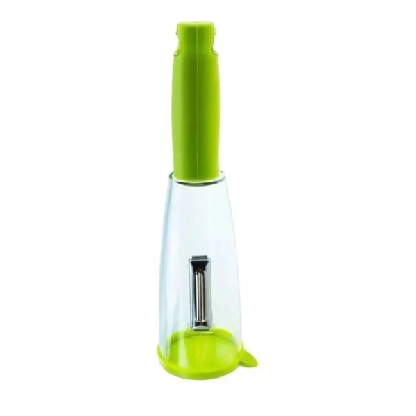 éplucheur magique kitchencorner magic peeler avec récupérateur de pelures en acier inoxydable