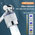 extenseur aérateur de robinet rotatif 1080° universel à filtre anti-éclaboussures