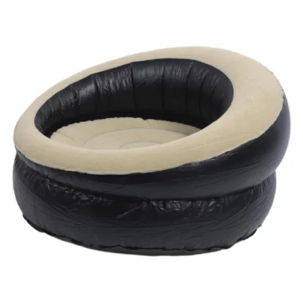 fauteuil canapé gonflable rond portable beige
