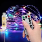 guirlande lumineuse usb multicolore 100 led rgb étanche waterproof 10m