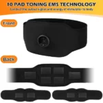 kit d'électrostimulation amincissant musculaire ems 3en1, ceinture abdominale + biceps