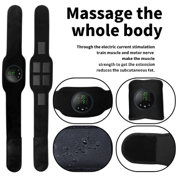 kit d'électrostimulation amincissant musculaire ems 3en1, ceinture abdominale + biceps