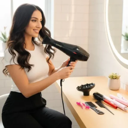 kit de coiffure professionnel 11en1 sonar sn-245 7000w, sèche-cheveux, lisseur, accessoires