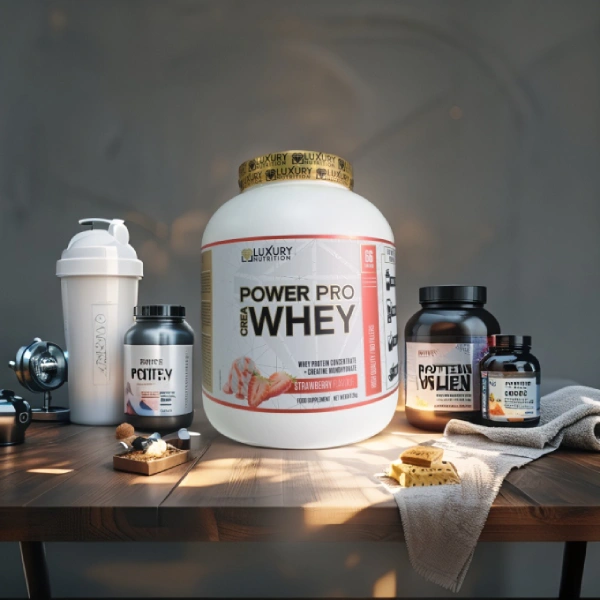 luxury nutrition crea power pro whey strawberry 2kg