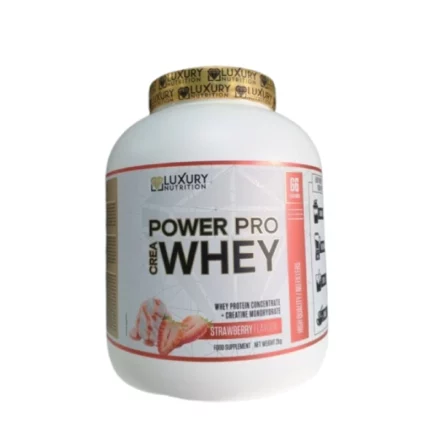 luxury nutrition crea power pro whey strawberry 2kg