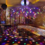 lampe disco magique à double tête led e27 6w, effet boule de scène rotative