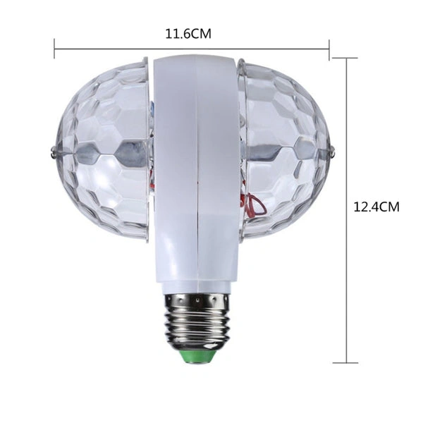 Lampe Disco Magique à Double Tête LED E27 6W – Effet Boule de Scène Rotative (3) Lampe Disco Magique à Double Tête LED E27 6W – Effet Boule de Scène Rotative – Image 4