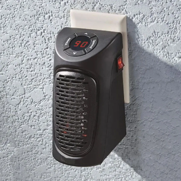 Mini Radiateur Soufflant Électrique Portable 350W avec Thermostat Réglable & Minuterie (3) mini chauffage radiateur soufflant électrique prise portable 350w avec thermostat réglable