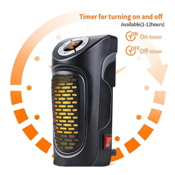 Mini Radiateur Soufflant Électrique Portable 350W avec Thermostat Réglable & Minuterie mini chauffage radiateur soufflant électrique prise portable 350w avec thermostat réglable