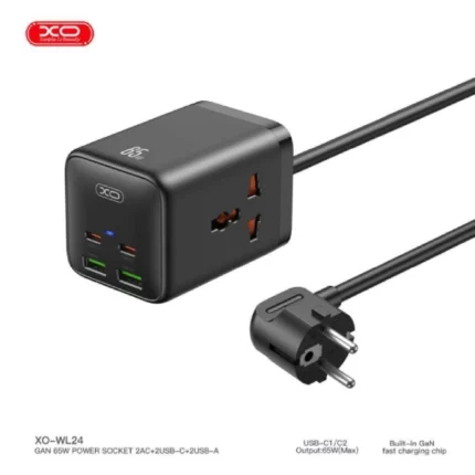multiprise charge chargeur rapide 65w xo wl24