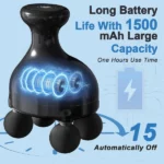 Deity pistolet de massage portatif 360° à 4 têtes, 6 vitesses, tissus profonds