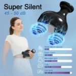 Deity pistolet de massage portatif 360° à 4 têtes, 6 vitesses, tissus profonds