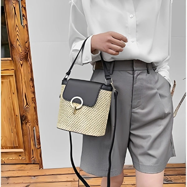 RELIFO Petit Sac à Bandoulière en Paille Naturelle (2) petit sac à bandoulière en paille naturelle chic pour femme relifo