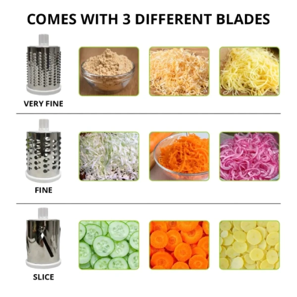 Râpe Manuelle Rotative 3en1 Smart Drum (3) râpe manuelle rotative 3en1 smart drum