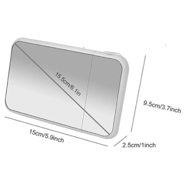 Réveil Numérique Miroir LCD 6_ avec Projecteur d'Heure 1080° (3) Réveil Numérique Miroir LCD 6" avec Projecteur d'Heure 1080° – Image 4