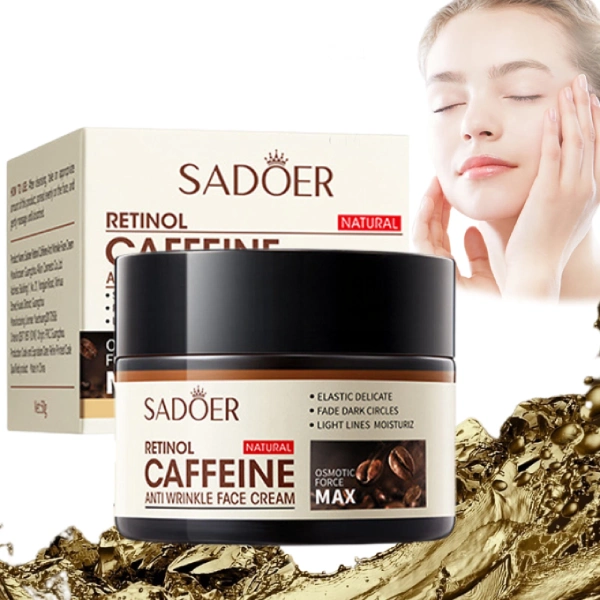 SADOER Crème Anti-Rides Rétinol & Caféine - 50g sadoer crème anti-rides rétinol caféine, retinol caffeine anti-wrinkle face cream