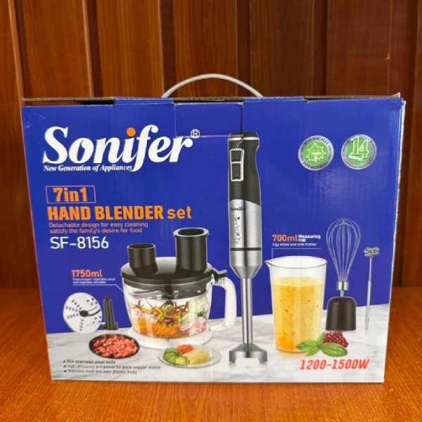 Set Mixeur Plongeant Sonifer SF-8156 Professionnel 7en1 Inox – 1500W (2) set mixeur plongeant sonifer sf-8156 professionnel 7en1 inox 1500w