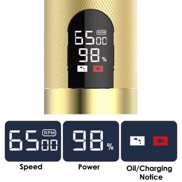 Tondeuse à Cheveux Rechargeable HTC AT-566 avec Écran LCD (1) htc at-566 tondeuse à cheveux professionnelle rechargeable avec écran lcd dorée