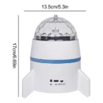 Veilleuse Musicale Projecteur de lumière de nuit Fusée Spatiale Sans Fil 2en1 – Image 4