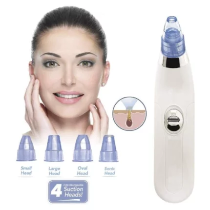 aspirateur électrique de points noirs dermasuction avec 4 tetes