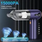 aspirateur à main portable sans fil puissante 3en1 avec afficheur led ledeak 15000pa