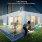 caméra de surveillance extérieure ptz wifi double lens 8mp uhd 2k v380 pro, détection ai, suivi de mouvement, vision nocturne couleur