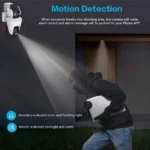 caméra de surveillance extérieure smart wifi ptz cctv double lens 10mp 5k vesafe icam365, détection ai, vision nocturne couleur