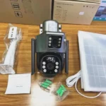 caméra de surveillance solaire ptz 4g 3 lens 12mp zoom x10 v380 pro, détection ai, vision nocturne couleur