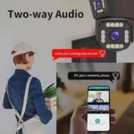 Caméra de Surveillance Solaire PTZ 4G 3 Lens 15MP 4K Zoom X10 V380 Pro – Image 3