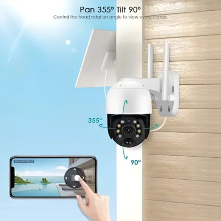 caméra de surveillance solaire ptz wi-fi 4g 8mp full hd jortan jt-8181xm